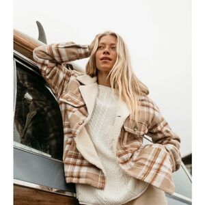 Parker-Women Brown Flannel Jacket